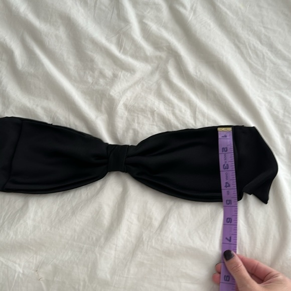 Saint Laurent- Black Silk Oversized Tuxedo Style Bow Belt main image 8